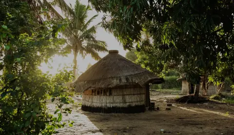 local huts in xai xai Mozambique