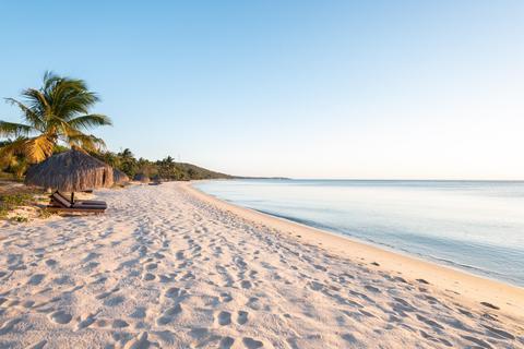 The beach right on the side of Anantara Bazaruto Island Resort Mozambique