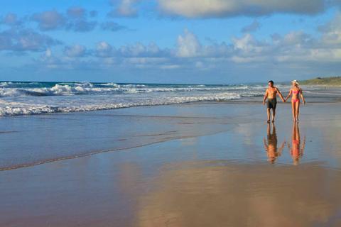 couple walking on the beaches of Mozambique